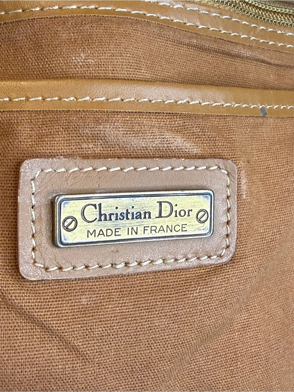 Christian Dior Vintage Monogram Canvas Shoulder Tote Bag – Made in France - Picture 5 of 15